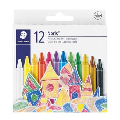 Staedtler Noris 220 Confezione da 12 pastelli rotondi - Diametro 8 mm - Resistenza alla rottura - Colori assortiti