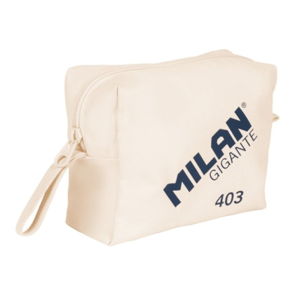 Borsa da toilette grande capacità serie Milan 1918 Giant 403 - Dimensioni 27x20x11 cm - 2 scomparti interni - Chiusura con cerniera - 100% cotone - Colore beige