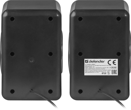 Sistema di altoparlanti Stereo 2.0 Defender Q7 nero, 6W, alimentazione USB