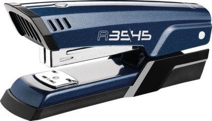 Cucitrice da tavolo in metallo Maped Half Strip A-3545 - Fino a 25 fogli alla volta - Contiene punti metallici 24/6 e 26/6 - Cucitura aperta e chiusa - Blu