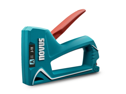 Chiodatrice/graffettatrice Novus J11 - Per punti da 4 a 8 mm - Caricamento inferiore con sgancio di sicurezza - Indicatore di punti rimanenti