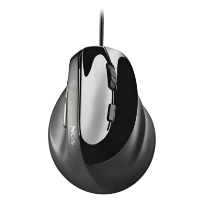 Mouse laser verticale ergonomico NGS Samsara 3200 dpi - 5 pulsanti - Silenzioso - Nero