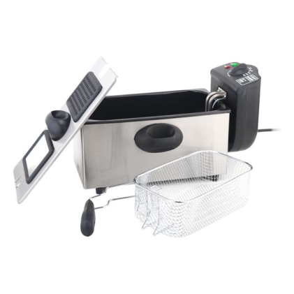 Friggitrice elettrica Muvip - 3 litri - Manici Cool Touch - Completamente rimovibile - Coperchio con finestra - 2000 W