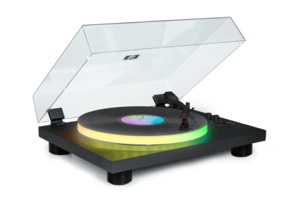 Giradischi Bigben Bluetooth con altoparlanti - Funzione di arresto automatico - Connessione RCA/Bluetooth - Nero