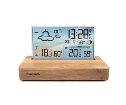 Stazione meteorologica Thomson CT600 - Sveglia - Colore legno/bianco