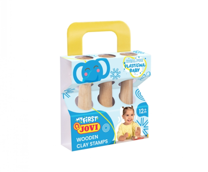 Jovi Il mio primo kit di modellazione in plastilina con 3 timbri in legno