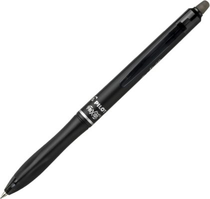 Pilot Frixion Ball Plus Boligrafo Borrable - Punta de 0.7mm y Trazo de 0.35mm - Recargables - 80% de Plastico Reclclado - Color Negro