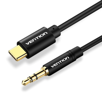 Cavo Vention da USB-C a jack maschio da 3,5 mm - 1,5 m - Intrecciato - Nero