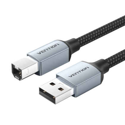 Cavo per stampante Vention da USB 2.0 maschio a USB-B maschio - 1,5 m - Intrecciato - Grigio