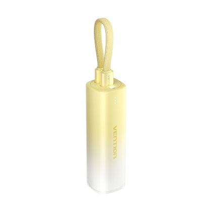 Vention PowerBank 5000mAh - USB-C, Lightning - Ricarica rapida 20W - Colore giallo