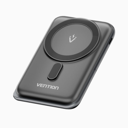Vention PowerBank 1000mAh Magnetico Wireless - USB-C - Ricarica Rapida 20W - Colore Nero