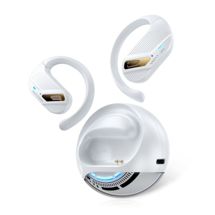 Vention OpenBeat O12 Auricolari Bluetooth 5.4 con Estuche de Carga - True Wireless - Orecchio Aperto - Autonomia 7h - Colore Bianco