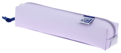 Astuccio piccolo quadrato Oxford Live & Go - Materiale imbottito - Elastico per attaccarlo al quaderno - Colore malva