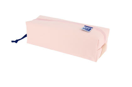 Oxford Live & Go - Astuccio grande quadrato - Materiale imbottito - Elastico per attaccarlo al quaderno - Rosa