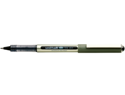 Penna a inchiostro liquido Uni-ball Eye Fine UB-157E - Penna a sfera da 0,7 mm - Inchiostro resistente all'acqua e alla luce - Sistema di controllo dell'inchiostro - Nero