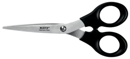 Forbici Leitz in acciaio inossidabile da 16,5 cm - Ideali per casa, scuola, ufficio - Nere