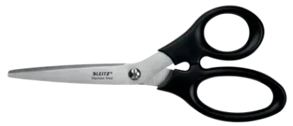Forbici Leitz in acciaio inossidabile 18,5 cm - Impugnatura ergonomica - Nero