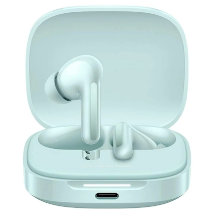 Cuffie Xiaomi Redmi Buds 6 Bluetooth 5.4 - Microfono integrato - Suono surround a 360° - Cancellazione del rumore - Fino a 10 ore di durata della batteria - Resistenza all'acqua IP54 - Controllo touch - Verde