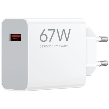 Caricabatterie da muro Xiaomi HyperCharge 67W QC3.0 - USB-A - Ricarica rapida - Bianco