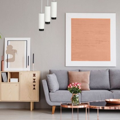 V-TAC Portafaretto LED a Sospensione GU10 Corpo in Gesso Bianco Base Metallica Nera