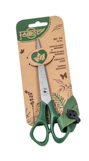 Forbici da ufficio Faibo 16 cm - Acciaio inossidabile - Punta smussata - Verde scuro