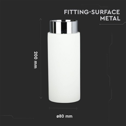 V-TAC Portafaretto LED GU10 e GU5.3 (MR16) Corpo in Gesso Base Metallica Cromata