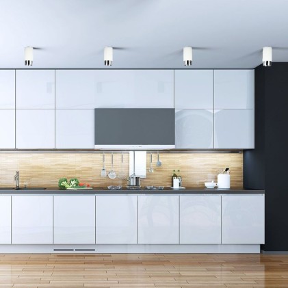 V-TAC Portafaretto LED GU10 e GU5.3 (MR16) Corpo in Gesso Base Metallica Cromata