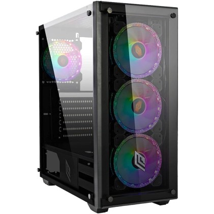 Case Mid-Tower No Psu Utopia F2 Blk 1Usb3 2Usb2 Vetro Temperato Rgb Fan