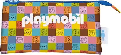 Astuccio triplo Playmobil Unite As One - Doppia chiusura con cerniera e tiretto in gomma