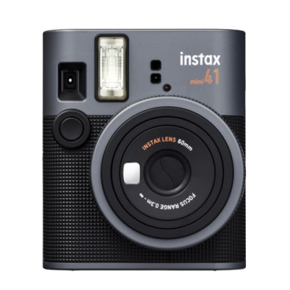 Fotocamera istantanea Fujifilm Instax Mini 41 - Dimensioni immagine 62x46 mm - Flash automatico - Esposizione automatica - Mini specchio per selfie - Modalità primo piano - Nero