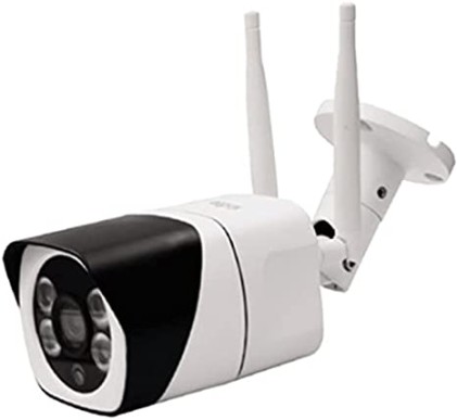 Telecamera di videosorveglianza WiFi HD 1080P approssimata - Esterno e interno - 2 canali audio - Visione notturna - Funzioni di allarme - Colore bianco