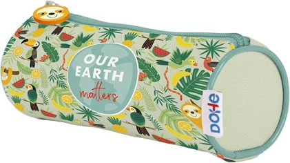 Astuccio rotondo semplice Dohe WWF Tropic - Chiusura con cerniera e tiretto in gomma