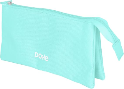 Astuccio triplo Dohe Serenity - Doppia chiusura a cerniera con tiretto in gomma - Verde