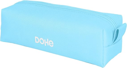 Astuccio quadrato Dohe Serenity - Chiusura con cerniera e tiretto in gomma - Blu