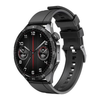 XO WATCH4 Smartwatch Schermo Rotondo 1.43" AMOLED - Chiamate BT - Multisport - IP68 - Nero