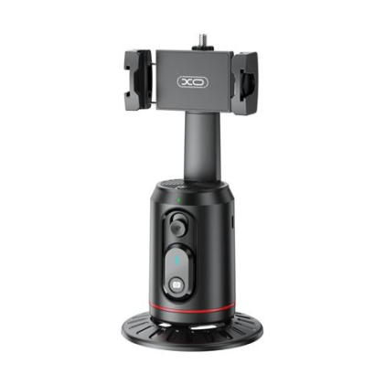Supporto da tavolo per smartphone XO SS16 - Tracciamento e riconoscimento facciale - Motorizzato a 360° - Controllo gestuale - Bluetooth - Nero