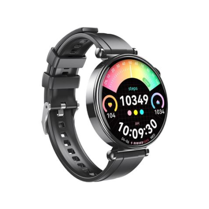 XO GT4 Mini Smartwatch Schermo Rotondo 1.32" AMOLED - Multisport - Monitoraggio del Sonno - Chiamate BT - IP68 - Nero