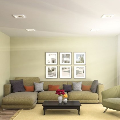 V-TAC Portafaretto LED da Incasso Quadrato GU10 e GU5.3 (MR16) Corpo in Gesso Bianco