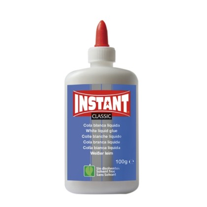 Colla istantanea classica bianca 100 g - Adatta ai bambini e/o per uso domestico - Senza solventi - Bianca