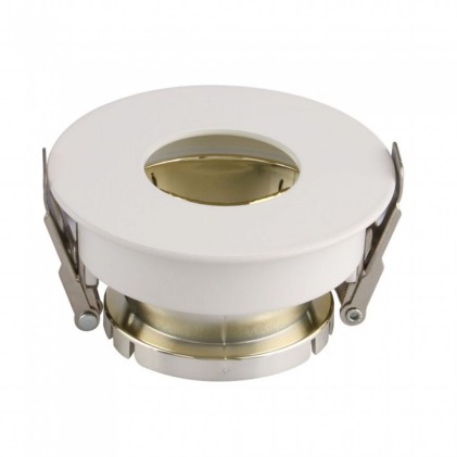 V-TAC Portafaretto LED da Incasso GU10 Rotondo Colore Bianco con Interno Oro
