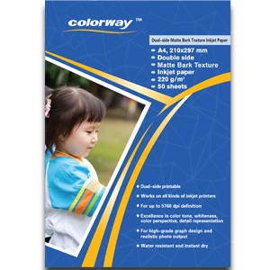 Dual-side Matte Coated Paper,220g/m2  A4 50F Biglietto vista