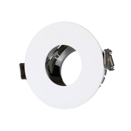 V-TAC Portafaretto LED da Incasso GU10 Rotondo Colore Bianco con Interno Cromato