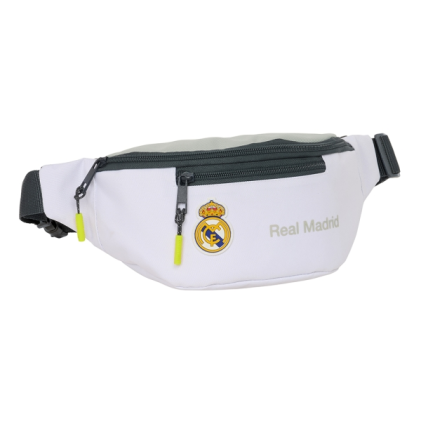 Borsa da cintura Safta Real Madrid 1st Kit 24/25 - 2 scomparti - Regolabile - 23x12x9 cm - Bianco/Nero