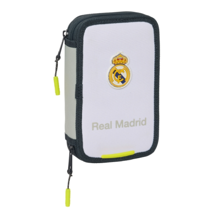 Astuccio Safta Real Madrid 1st Kit 24/25 28 pezzi - 2 scomparti - 28 pezzi - 12,5x19,5x4 cm - Bianco/Nero