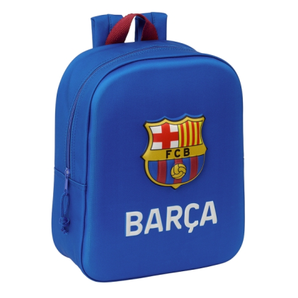 Zaino Safta FC Barcelona 3D Daycare - Manico a mano - Scomparto principale con cerniera - 22x27x10 cm - Colore blu