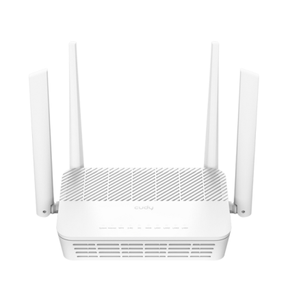 Cudy WiFi 6 Router 2.5G Mesh Dual Band AX3000 - Velocità fino a 1000Mbps - 4 Porte - 4 Antenne Fisse 5dBi - Tecnologia MU-MIMO - Colore Bianco