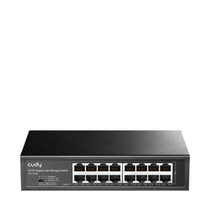 Switch Gigabit Cudy a 16 porte - Gestione semplice - Contenitore metallico per montaggio su rack - Plug and Play - Kit per montaggio su rack incluso - Nero