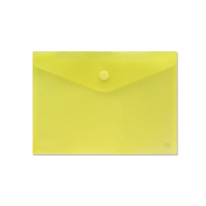 Portadocumenti A4 - Chiusura in velcro - Realizzato in polipropilene - Misure 325x230mm - Giallo trasparente