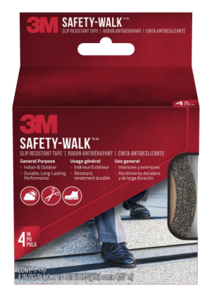 Nastro adesivo antiscivolo 3M Safety-Walk - Uso interno ed esterno - 101 mm x 4,57 m - Nero