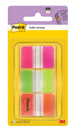 Dispenser per Post-it con 36 pennarelli riposizionabili - Forma rettangolare - Colori assortiti